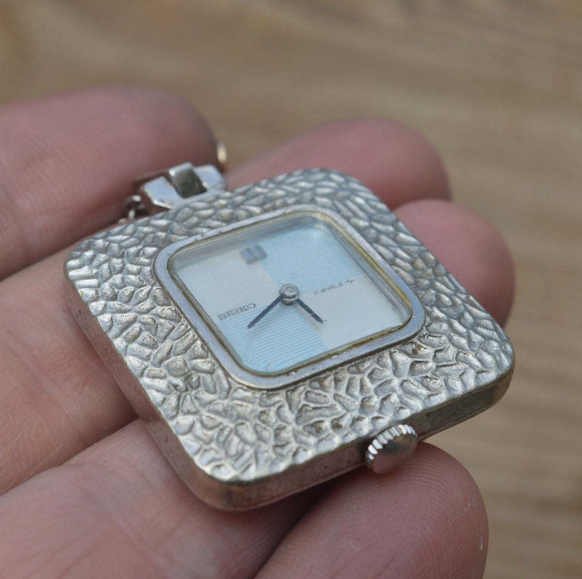 Vintage Seiko Pendant Watch and Sterling Silver Chain Gifts For