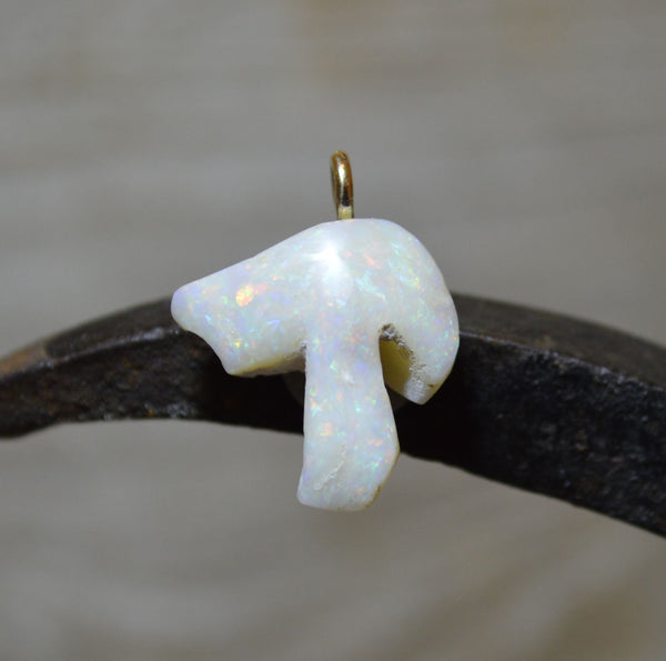 9ct Yellow Gold Australian Opal Pendant, Unique!