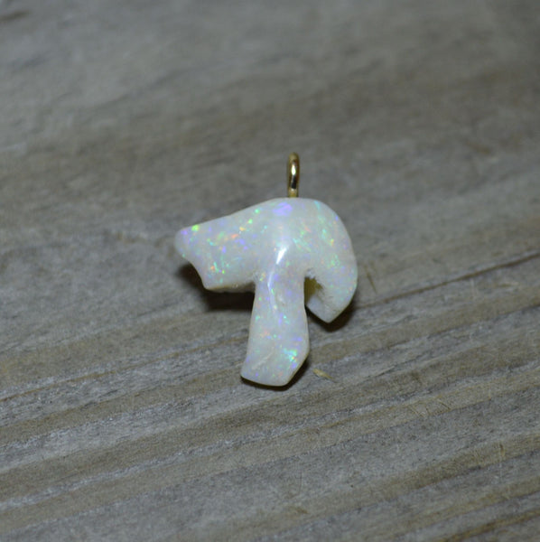 9ct Yellow Gold Australian Opal Pendant, Unique!