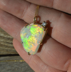 Large sale opal pendant